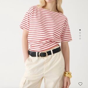 J. Crew Mariner cloth boatneck short-sleeve T-shirt in stripe